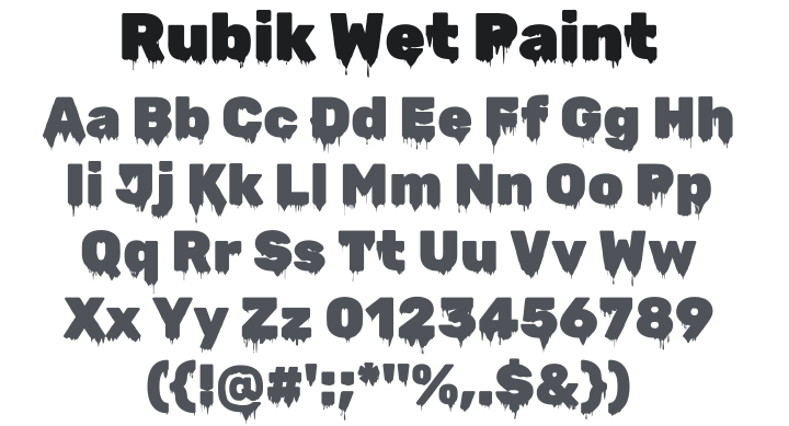 Rubik Wet Paint Font
