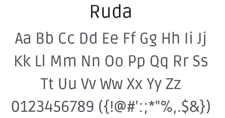 Ruda Font Family