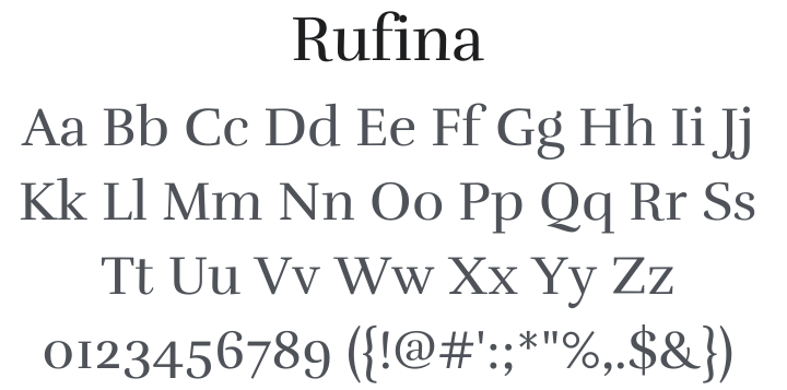 Rufina Font Family