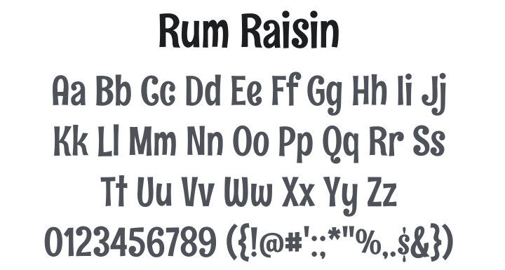 Rum Raisin Font