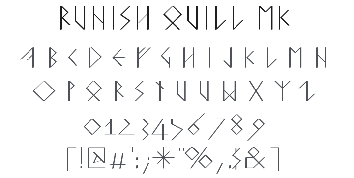Runish Quill MK Font Family