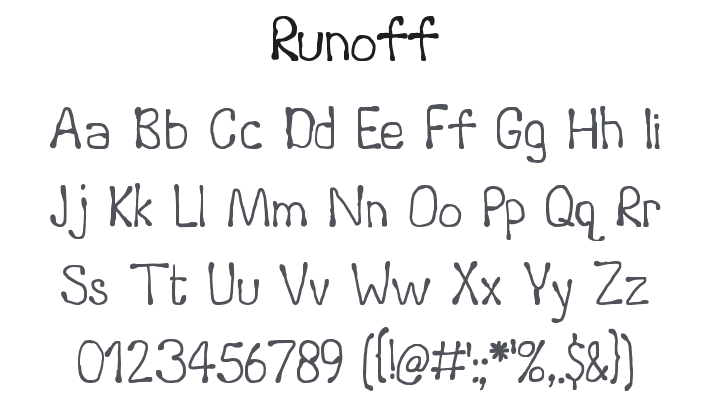 Runoff Font