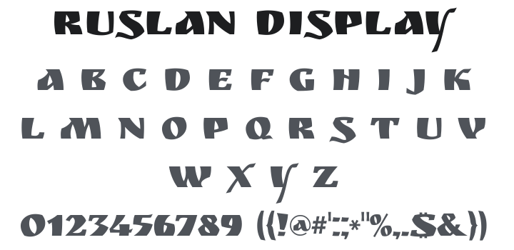 Ruslan Display Font