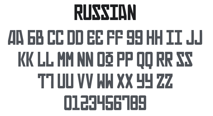 Russian Font
