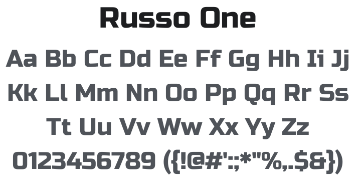 Russo One Font