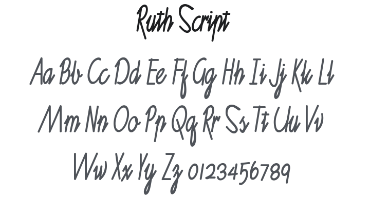 Ruth Script Font