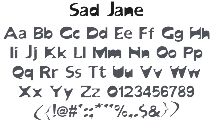 Sad Jane Font