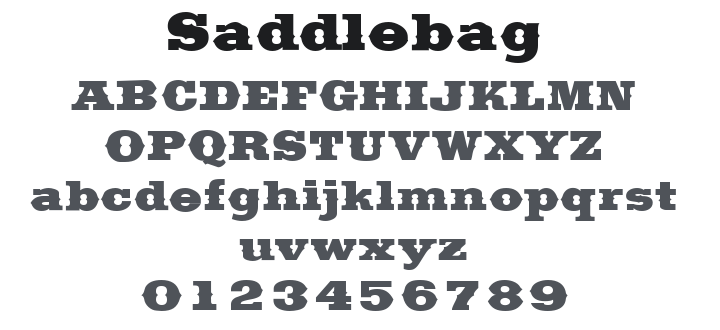 Saddlebag Font