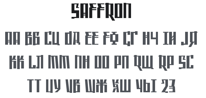 Saffron Font