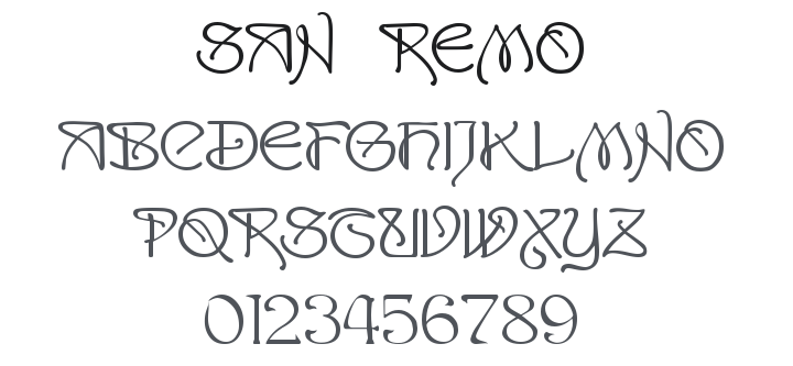 San Remo Font