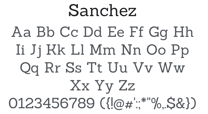 Sanchez Font Family