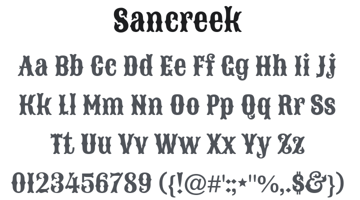 Sancreek Font