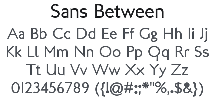 Sans Between Font