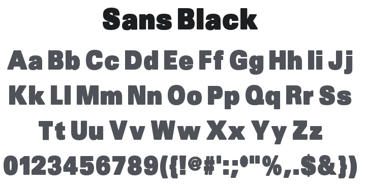 Sans Black Font Family