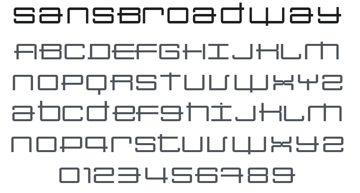 Sans Broadway Font