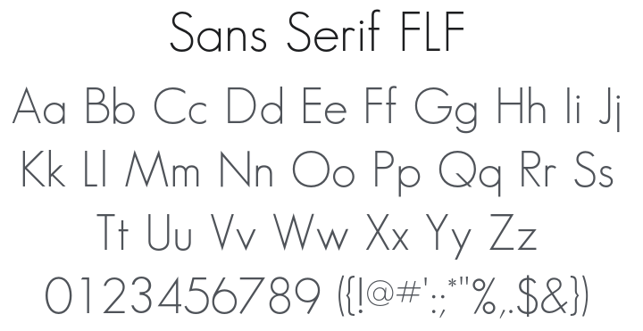 Sans Serif FLF Font Family