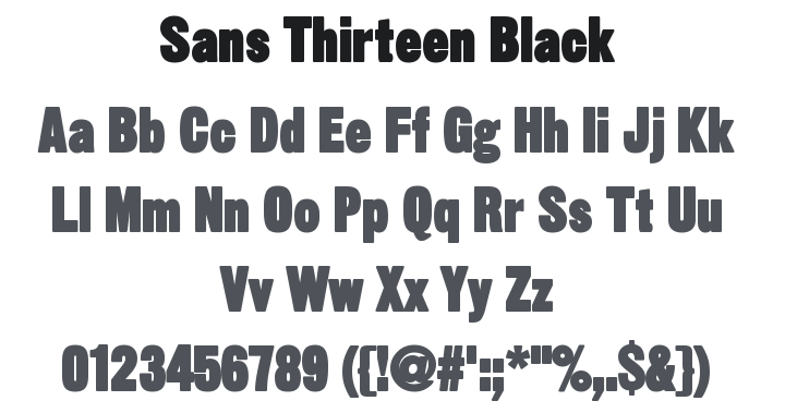 Sans Thirteen Black Font