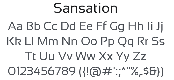 Sansation Font Family
