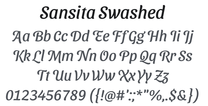 Sansita Swashed Font Family