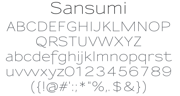Sansumi Font Family