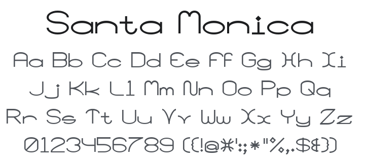 Santa Monica MF Font