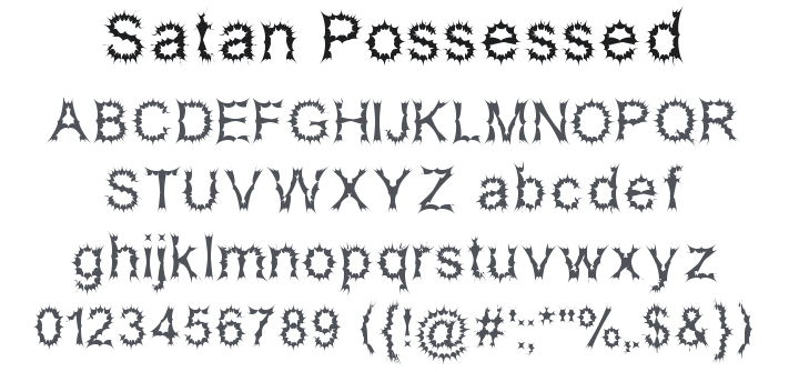Satan Possessed Font
