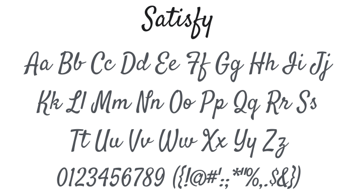 Satisfy Font