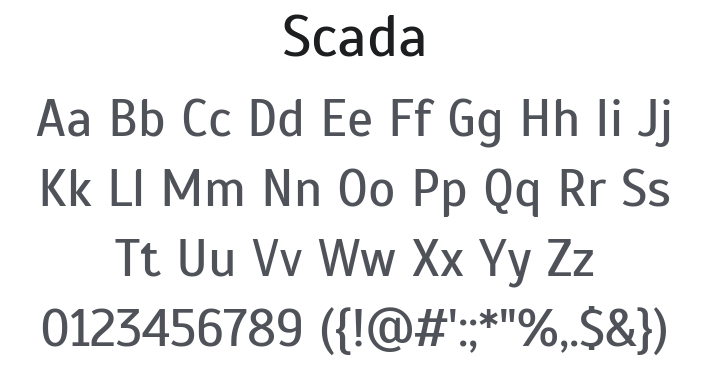 Scada Font Family