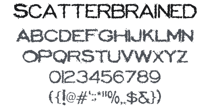 Scatterbrained Restrained Font