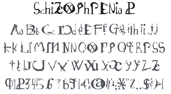 Schizophrenia 2 Font
