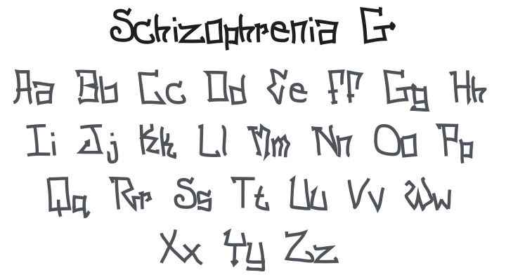 Schizophrenia G Font