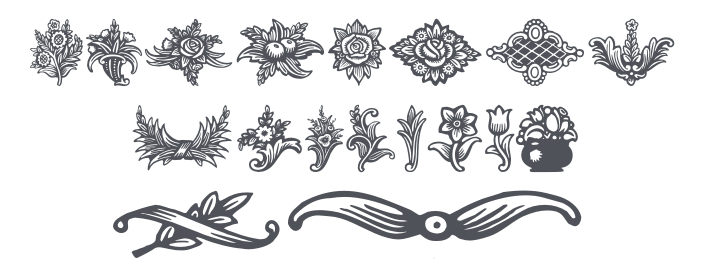 Schluss Vignetten Font