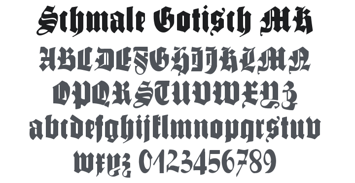 Schmale Gotisch MK Font Family