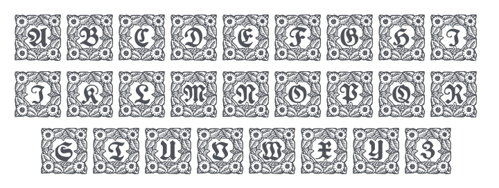 Schmuck Initialen Font Family