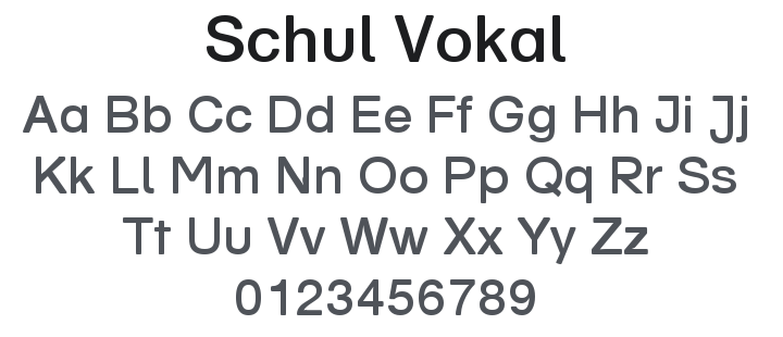 Schul Vokal Font Family