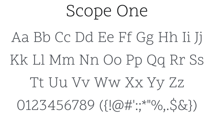 Scope One Font