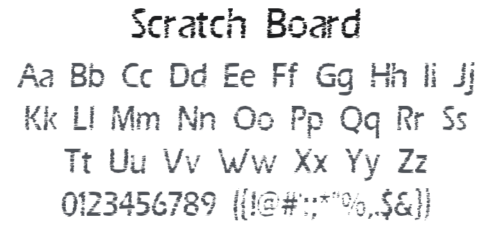 Scratch Board Font