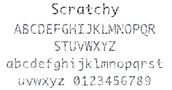 Scratchy Font