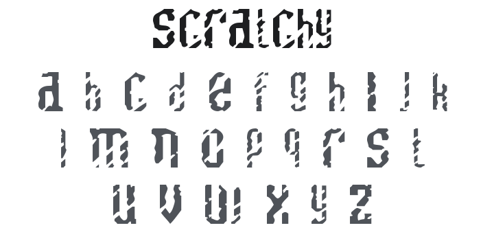 Scratchy Font
