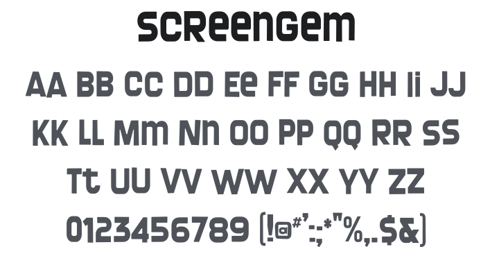 Screengem Font