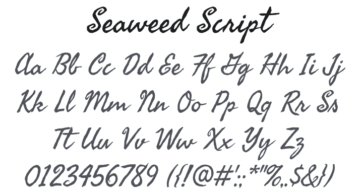 Seaweed Script Font