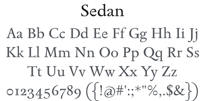 Sedan Font Family