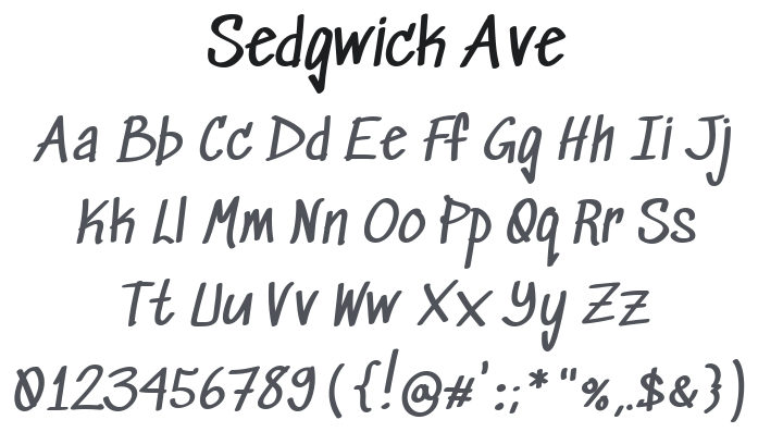 Sedgwick Ave Font