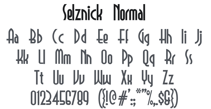 Selznick Font