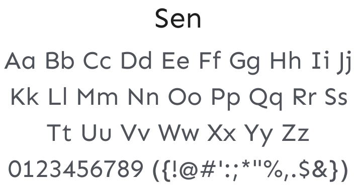 Sen Font Family