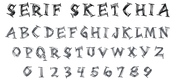Serif sketchia Font