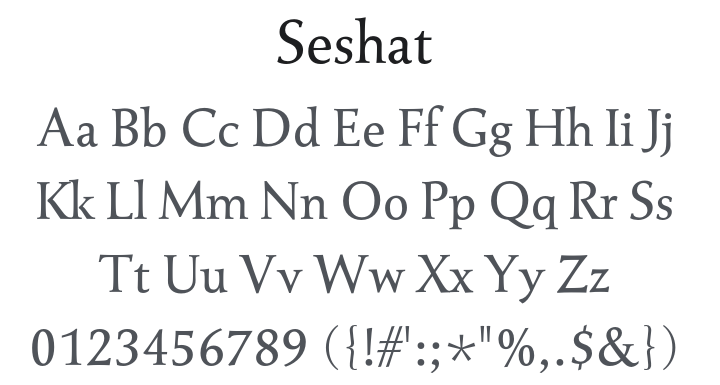 Seshat Font