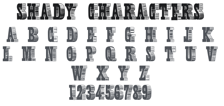 Shady Characters Font