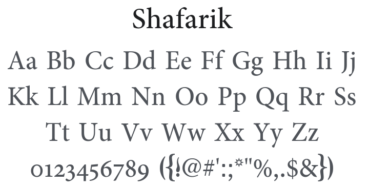 Shafarik Font