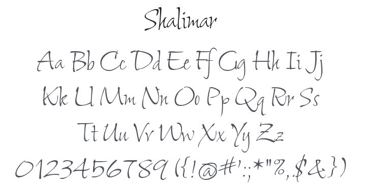 Shalimar Font